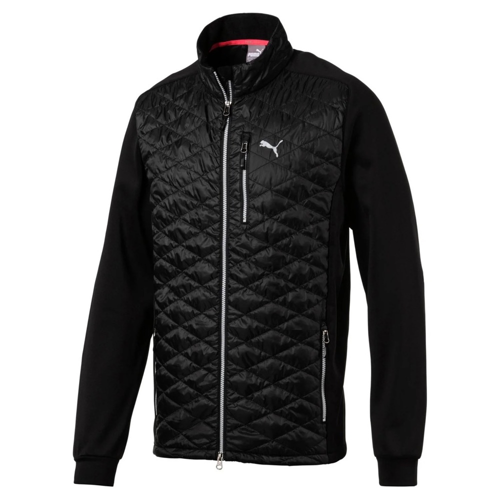 Puma‎ PWRWARM Quilted Hybrid Full Zip Jacket Black Men’s Medium Golf Athletic